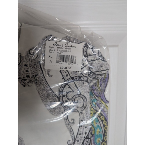 Robert Graham "Marky Mark" Men's XL Shirt New With Hanger/Tags $398 Retail - Picture 3 of 6